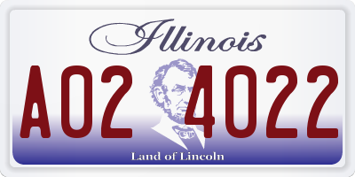IL license plate A024022