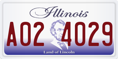 IL license plate A024029