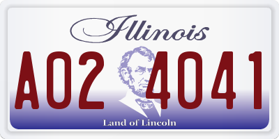 IL license plate A024041