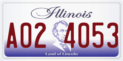 IL license plate A024053