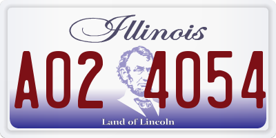 IL license plate A024054