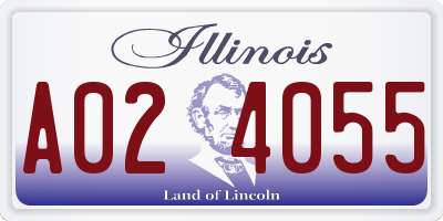 IL license plate A024055