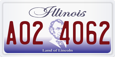 IL license plate A024062