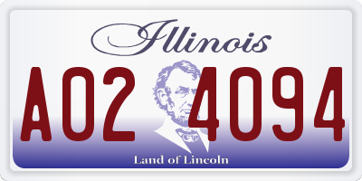IL license plate A024094