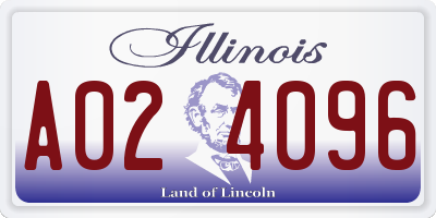 IL license plate A024096
