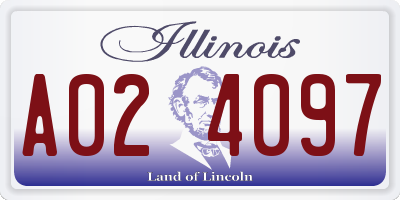 IL license plate A024097