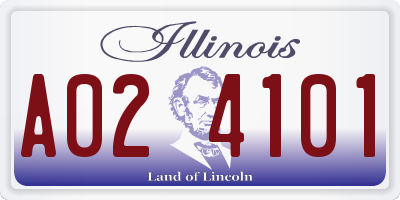 IL license plate A024101