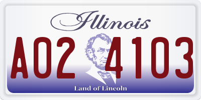 IL license plate A024103