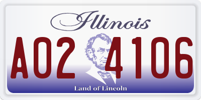 IL license plate A024106