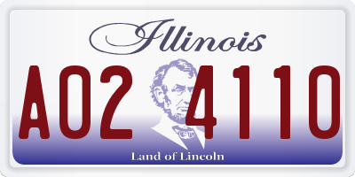 IL license plate A024110