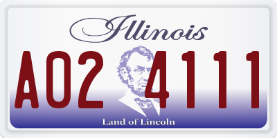 IL license plate A024111