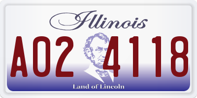 IL license plate A024118