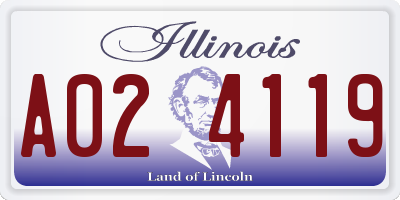 IL license plate A024119