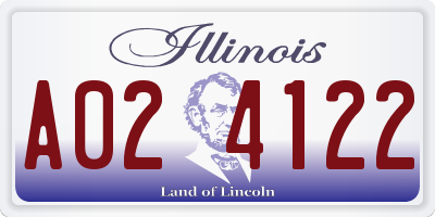 IL license plate A024122
