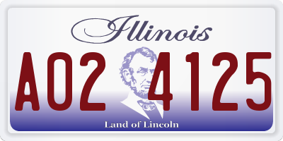 IL license plate A024125