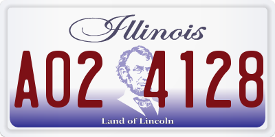 IL license plate A024128