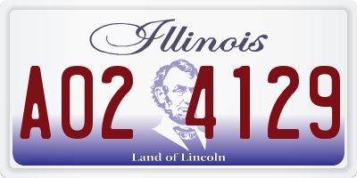 IL license plate A024129