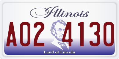 IL license plate A024130
