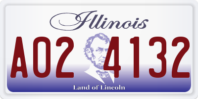 IL license plate A024132