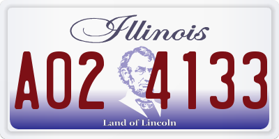 IL license plate A024133