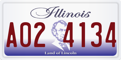 IL license plate A024134