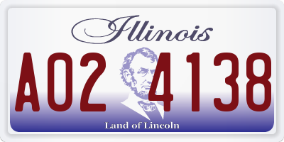 IL license plate A024138