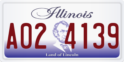 IL license plate A024139