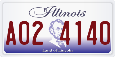 IL license plate A024140
