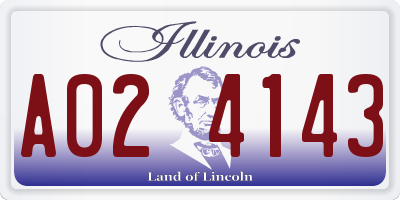 IL license plate A024143