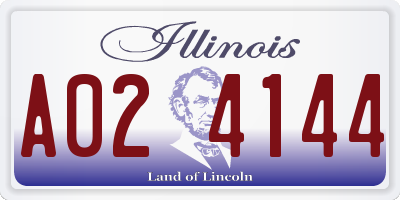 IL license plate A024144