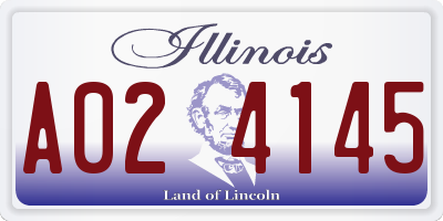 IL license plate A024145