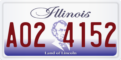 IL license plate A024152