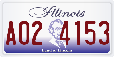 IL license plate A024153