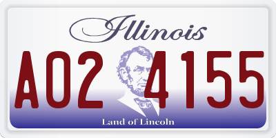 IL license plate A024155