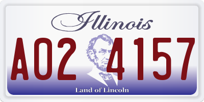 IL license plate A024157
