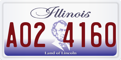 IL license plate A024160