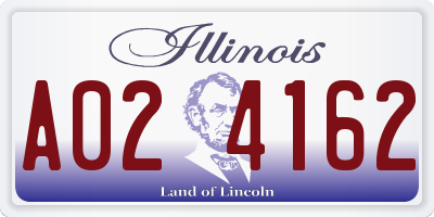 IL license plate A024162