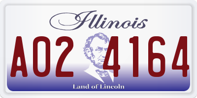 IL license plate A024164