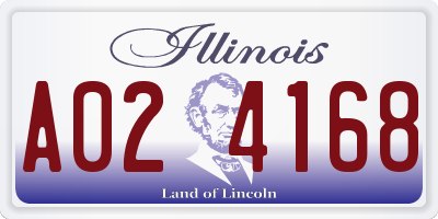 IL license plate A024168
