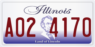 IL license plate A024170