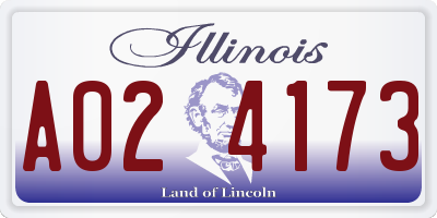 IL license plate A024173