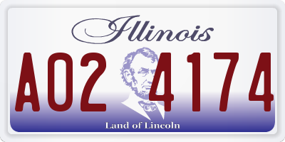 IL license plate A024174