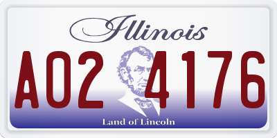 IL license plate A024176