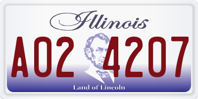IL license plate A024207