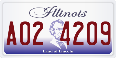 IL license plate A024209