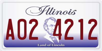 IL license plate A024212