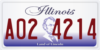 IL license plate A024214