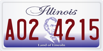 IL license plate A024215