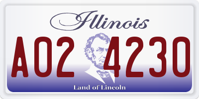 IL license plate A024230