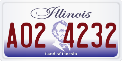 IL license plate A024232